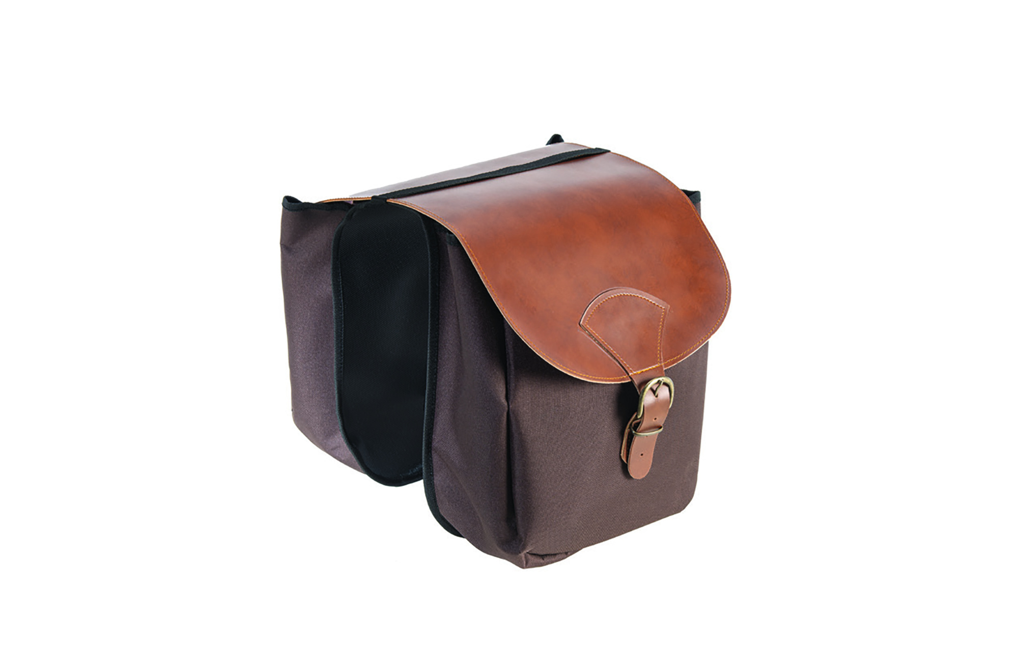 Borsa in eco cuoio - Tessuto marrone